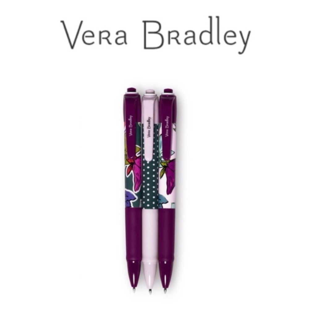 NWT Vera Bradley Ink Pen Set Falling Flowers print